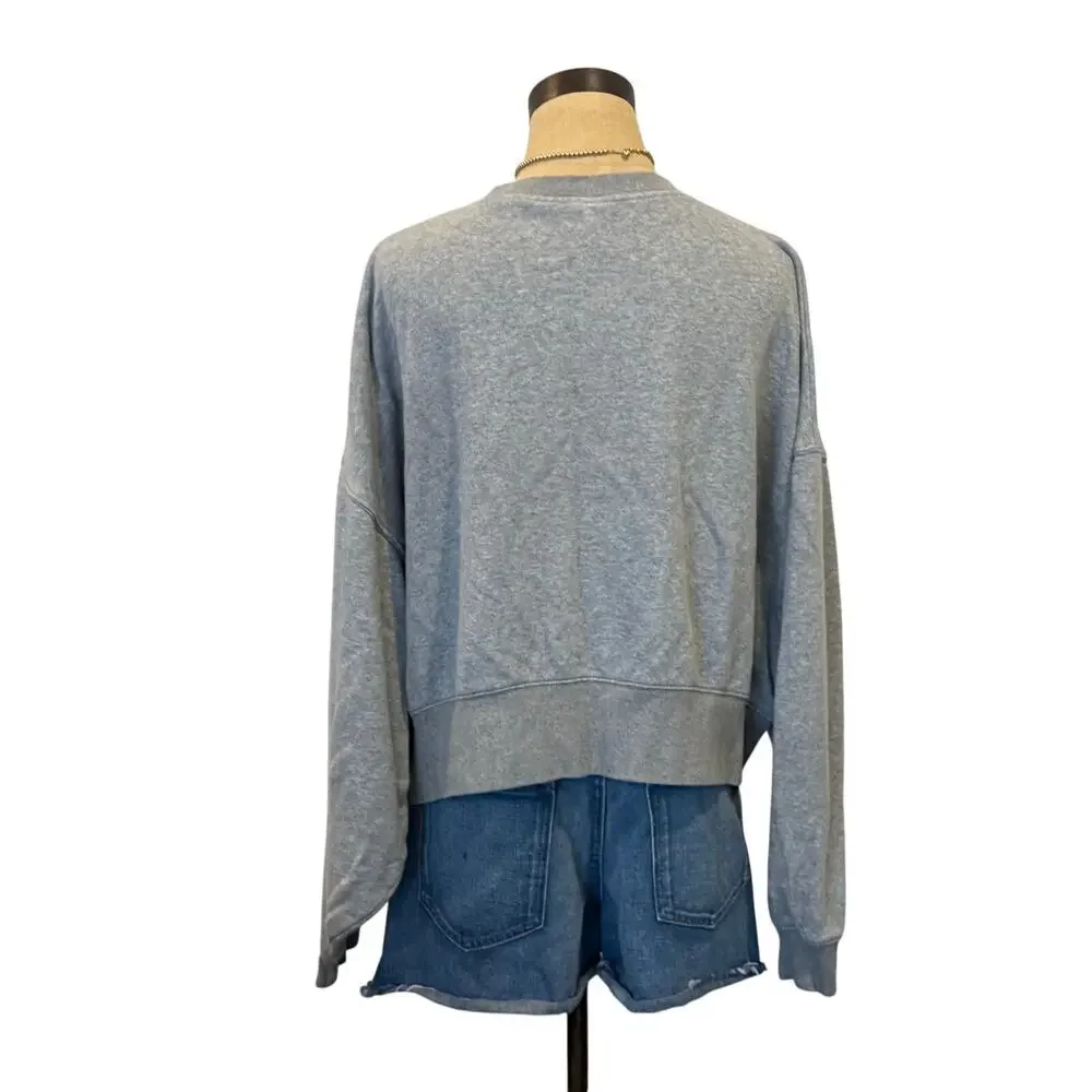 NIKE Gray Cropped Sweatshirt Top Shirt women size L